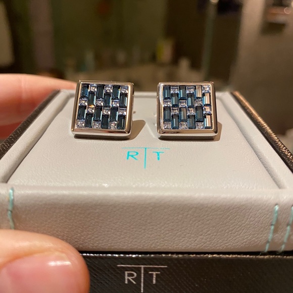 Tateossian Swarovski Cufflinks - New in Box - Picture 2 of 3